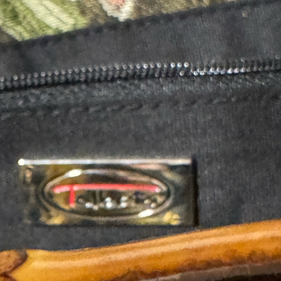 Vintage Talbots Bag Tapestry Purse Bamboo Handles Rich Colors Magnetic Closure - Picture 6 of 7